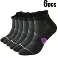 thumbnail image 1 of 6 Pairs Ankle Running Socks Low Cut Breathable Sports Tab Cushioned Casual Cotton Socks for Men and Women , Athletic Cushioned Low Cut Running Socks for a Secure Fit, 1 of 8