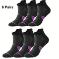 thumbnail image 1 of 6 Pairs Ankle Running Socks Low Cut Breathable Sports Tab Cushioned Casual Cotton Socks for Men and Women , Athletic Cushioned Low Cut Running Socks for a Secure Fit, 1 of 7