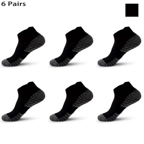 6 Pairs Ankle Socks, No Show Sports Socks for Men & Women