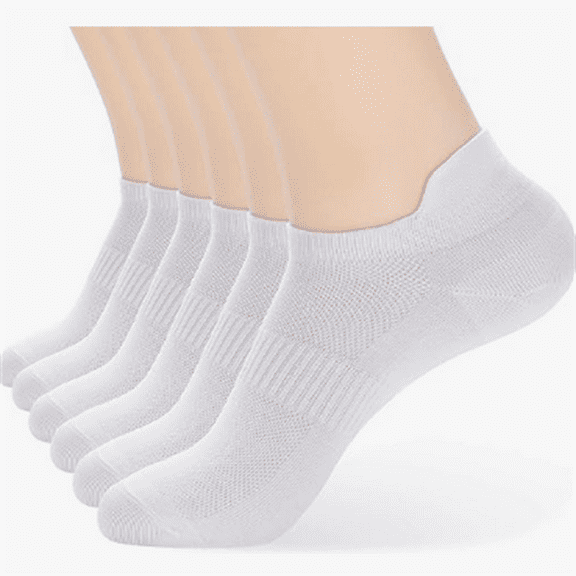 6 Pairs Ankle Socks Women's and Men - Soft Thin Cotton Athletic Breathable Mesh Running Low Cut No Show Summer Socks