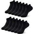 thumbnail image 1 of 6 Pairs Ankle Socks for Women, Athletic Running Socks Cotton Low Cut Tennis Sports Tab Socks, 1 of 5