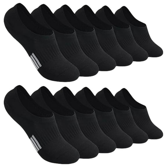 6 Pairs Ankle Socks for Women and Men Invisible Not Show Design Antislip Breathable Low Cut Sneaker Liner Boat Socks