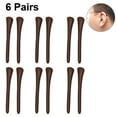 thumbnail image 1 of 6 Pairs Anti-Slip Silicone Eyeglass End Tips Glasses Ear Hooks Sport Eyeglass Strap Holder Temple Tips Spectacle Retainers, Anti-Slip Elastic Comfort Glasses Retainers,Brown, 1 of 8