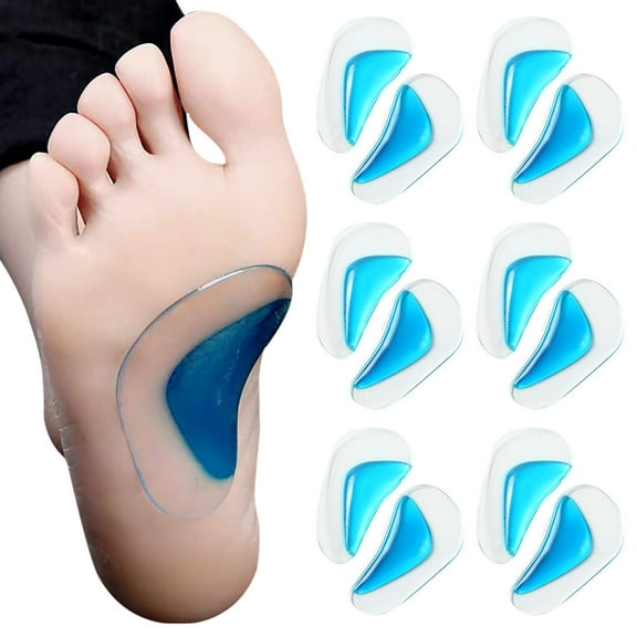6 Pairs Arch Pads Pain Relive Arch Support Pads Silicone Arch Supports for Women