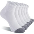 thumbnail image 1 of 6 Pairs Athletic Ankle Socks for Men, Cushioned Sports Running Socks, 1 of 7