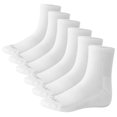 thumbnail image 1 of 6 Pairs Athletic Running Socks for Men & Women&nbsp; Moisture-Wicking No-Show Performance Ankle Socks, Padded, Compression, Cushioned, and Breathable White Medium, 1 of 3