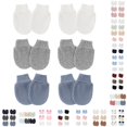 thumbnail image 1 of 6 Pairs Baby Mittens No Scratch Mittens Soft Gloves Mittens for 0-6 Months Boys Girls, 1 of 8