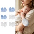 thumbnail image 1 of 6 Pairs Baby Mittens No Scratch Mittens Mittens Elastic Wrist Gloves for 0-12 Months Baby Boys Girls, 1 of 5