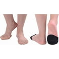 thumbnail image 1 of 6 Pairs Ball of Foot Cushion Socks,Women's Toe Cover with Padding Toe Topper Liner Socks Non-Skid Bottom, 1 of 6