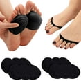 thumbnail image 1 of 6 Pairs Ball of Foot Cushion Socks,Women's Toe Cover with Padding Toe Topper Liner Socks Non-Skid Bottom, 1 of 6