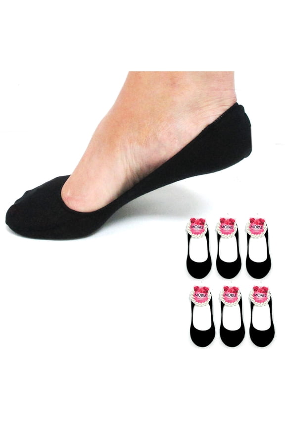 6 Pairs Black Womens Ladies No Show Foot Cover Footies Liner Low Cut Socks