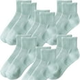 thumbnail image 1 of 6 Pairs Blue Women's Running Ankle Socks Athletic Sport Socks Cushioned, 1 of 6