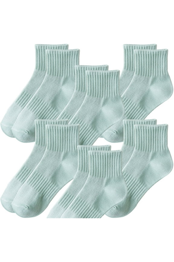 6 Pairs Blue Women's Running Ankle Socks Athletic Sport Socks Cushioned