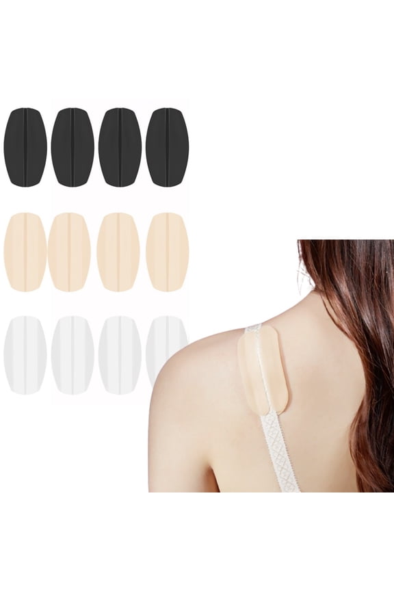 6 Pairs Bra Strap Pads Silicone Bra Strap Cushions Bra Strap Holders for Slipping Ease Shoulder Discomfort Slip Shoulder Pads Shoulder Protectors Pads Bra Strap Gel Pads for Bra Straps, 3 Colors
