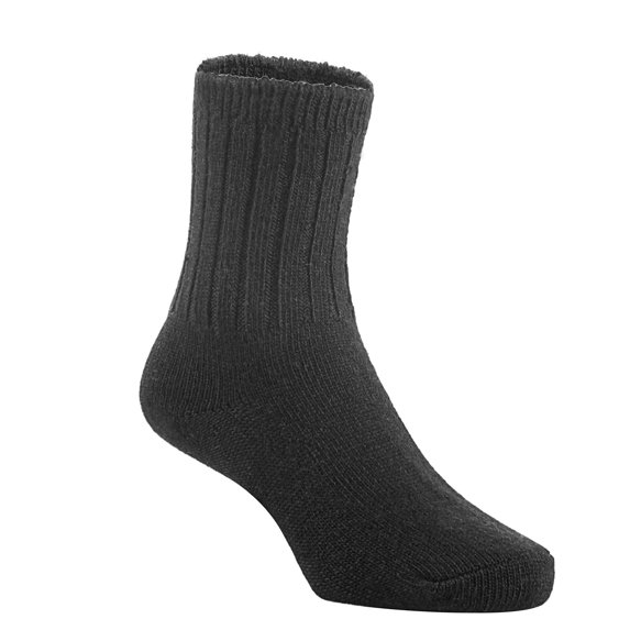 6 Pairs Children's Durable, Stretchable, Thick & Warm Wool Crew Socks. Perfect as Winter Snow Sock and All Seasons FS01 LAS Size 0Y-2YBlack