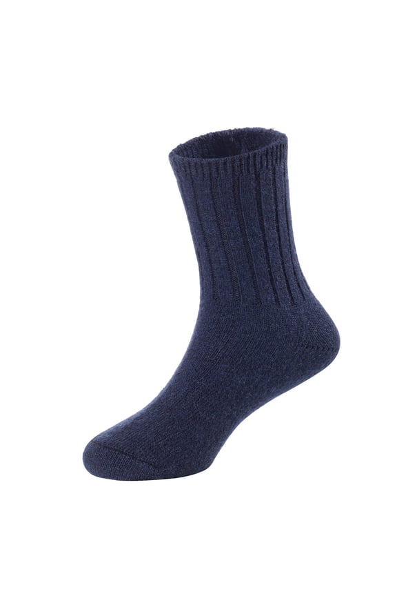 6 Pairs Children's Durable, Stretchable, Thick & Warm Wool Crew Socks. Perfect as Winter Snow Sock and All Seasons FS01 Size 4Y-6Y(Navy)
