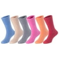 thumbnail image 1 of 6 Pairs Children's Wool Socks for Boys and Girls. Comfy, Durable, Colored Crew Socks LK0601 Size 6Y-8Y (Blue,Beige,Grey,Rose,Orange,Red), 1 of 4