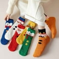 thumbnail image 1 of 6 Pairs Christmas Womens Fuzzy Socks Winter Warm Fluffy Soft Slipper Home Sleeping Cute Christmas Socks, 1 of 18