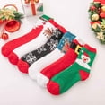 thumbnail image 1 of 6 Pairs Christmas Womens Fuzzy Socks Winter Warm Fluffy Soft Slipper Home Sleeping Cute Christmas Socks, 1 of 19