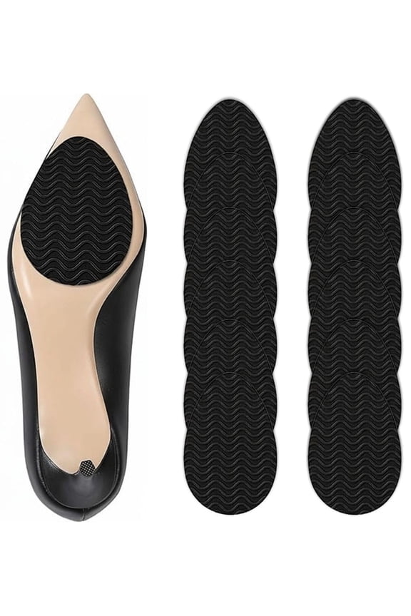 6 Pairs Clear Non Slip Shoe Pads for Heels – Anti-Slip Grip Inserts for Pumps, Stilettos & Dress Shoes, Invisible Traction Stickers for Pointed Toe Soles