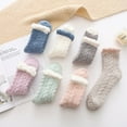 thumbnail image 1 of 6 Pairs Cold Winter Thicken Warm Sock Soft Breathable Socks Bed Comfortable Hosiery Accessory for Home Bedroom Dormitory Gray, 1 of 5