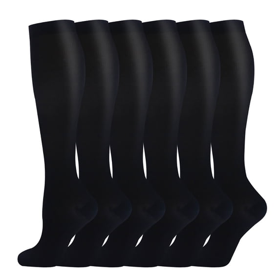 6 Pairs Compression Socks for Women & Men,Circulation 15-20 mmHg is Best Support for Athletic Running,Cycling,Travel