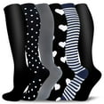 thumbnail image 1 of 6 Pairs Compression Socks for Women & Men Circulation - Best Support for Nurses,Running,Athletic,Sports, 1 of 7