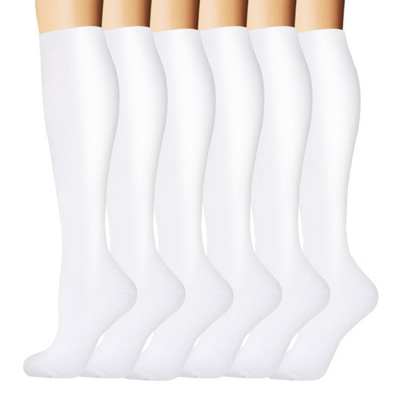 6 Pairs Compression Socks for Women and Men,Circulation Best Support for Athletic Nurses Travel Running