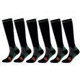 thumbnail image 1 of 6 Pairs Copper Compression Socks for Women & Men Circulation 15-20 mmhg - Better Blood Flow, Swelling, Best Support for Medical, Running, Nursing, 1 of 7
