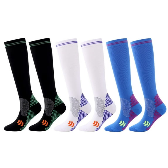 6 Pairs Copper Compression Socks for Women & Men Circulation 15-20 mmhg - Better Blood Flow, Swelling, Best Support for Medical, Running, Nursing