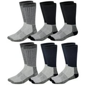 6 Pairs DIFFERENT TOUCH Assorted Color Men's Heavy Weight Wool Blend Thermal Winter Socks