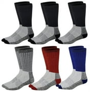 6 Pairs DIFFERENT TOUCH Assorted Men's Heavy Weight Wool Blend Thermal Winter Socks