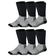 6 Pairs DIFFERENT TOUCH Black Men's Heavy Weight Wool Blend Thermal Winter Socks