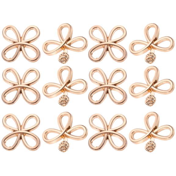 6 Pairs Delicate Fasteners Chinese Knot Design Buttons Clip Trousers Man