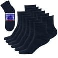 thumbnail image 1 of 6 Pairs Diabetic Ankle Socks Mens Womens Non-binding Socks Loose Fit Navy Debra Weitzner, 1 of 1