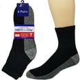 thumbnail image 1 of 6 Pairs Diabetic Ankle Socks Reinforced Heel and Toe Non-Binding Cushion Socks for Men and Women Black/Black Sole 9-11 Debra Weitzner, 1 of 3