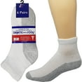 thumbnail image 1 of 6 Pairs Diabetic Ankle Socks Reinforced Heel and Toe Non-Binding Cushion Socks for Men and Women White/Grey Sole 13-15 Debra Weitzner, 1 of 3