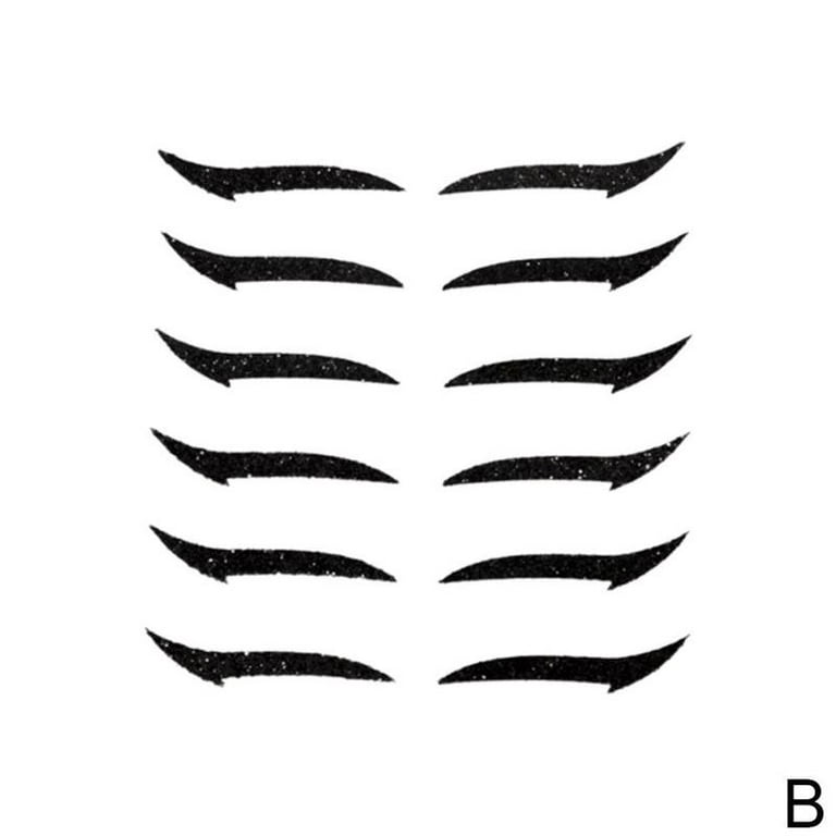 CHAMPRO Eye Black Stickers with White Pencil for Customization, 12 Pairs