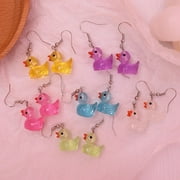 ROMANSA 6 Pairs Duck Earrings Women Dangle Earrings Glow In The Dark Earrings Hook Earrings Ear Jewelries