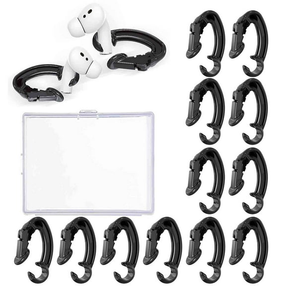 6 Pairs Ear Hooks Compatible with Apple AirPods 1, 2, 3, 4, Pro and Pro 2, Anti-Slip Sports Ear Hooks for AirPods 1, 2, 3, 4, Pro and Pro 2 and other Headphones