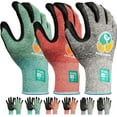 thumbnail image 1 of 6 Pairs Eco-Friendly Gardening Gloves for Men and Women, Latex Coated Work Gloves, Puncture-Resistant, Made from Recycled PET, Large, 1 of 7