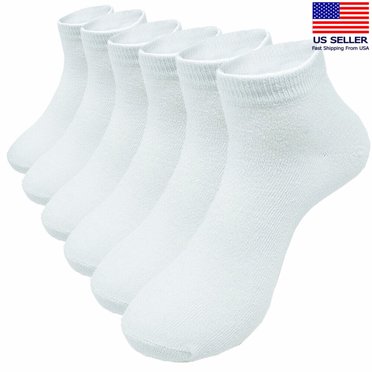 XPMY Men's Cotton Cushioned Low Cut Athletic Socks - Size 9-13 - Multi-Pack Colors (Black/Grey/White)