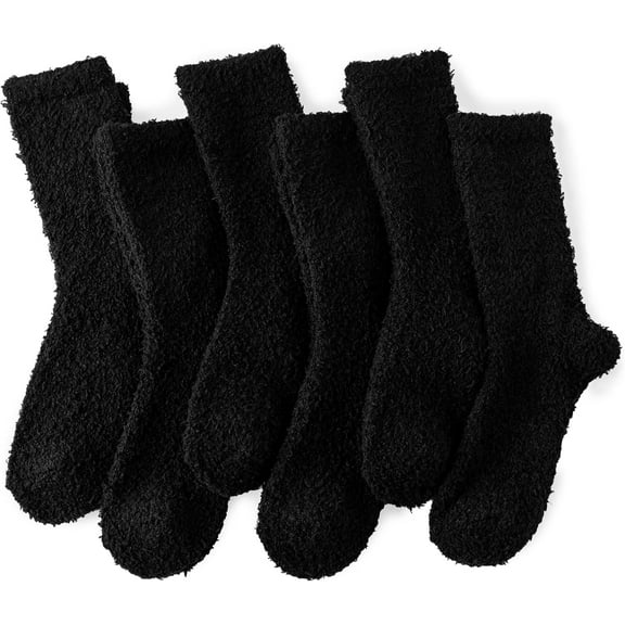 6 Pairs Fuzzy Socks For Women Soft Home Slipper Socks Fluffy Sleeping Socks don't Shed Lint