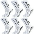 thumbnail image 1 of 6 Pairs Grip Soccer Socks for Men Anti Slip Athletic Socks Non-Slip Sports Football Basketball Socks with Grip Pads, 1 of 6