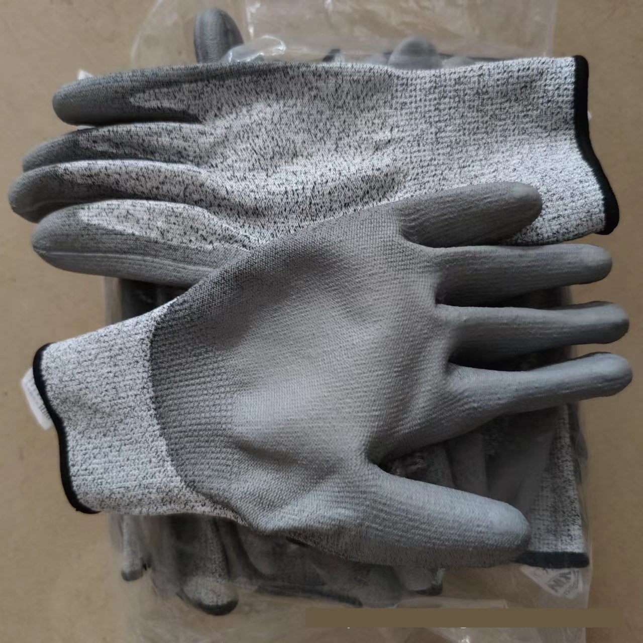 Warning Sign For Alcohol Using 6 Pairs HPPE Anti-Cut Resistance Glove with PU on Palm Cut-Proof Safety ...