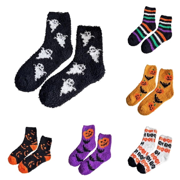 6 Pairs Halloween Socks, Funny Socks Halloween Gifts for Women Men