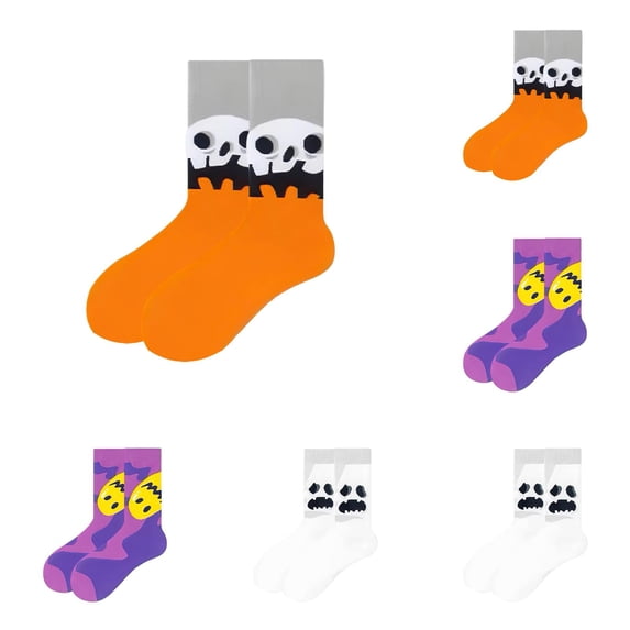 6 Pairs Halloween Socks, Funny Socks Halloween Gifts for Women Men