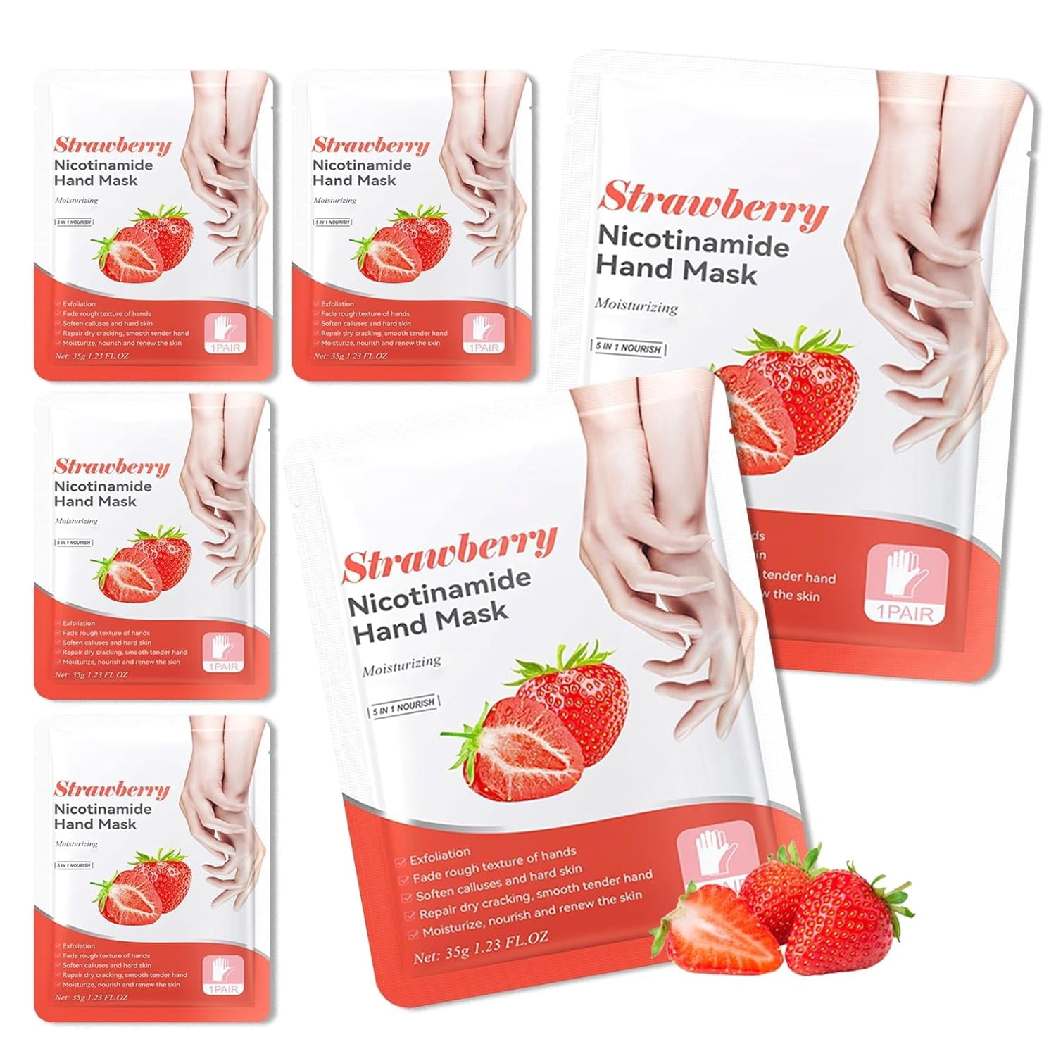 6 Pairs Hand Mask for Dry Cracked Hands,Nourishing Moisturizing Gloves ...