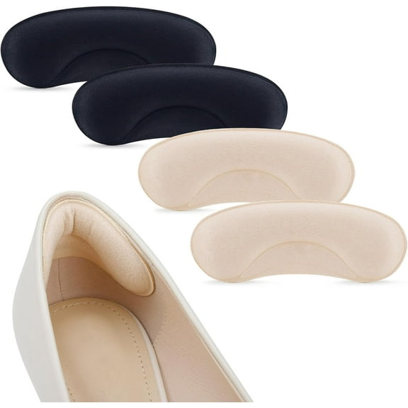 6 Pairs Heel Cushion Pads for Too Big Shoes - Protectors to Prevent Heel Pain, Blisters and Rubbing, Anti Slip Fillers Make Shoes Fit Tighter