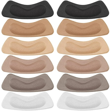 6 Pairs Heel Stickers Heel Grips Liner Heel Cushion Pads Inserts for Loose Shoes Women (Colorful)
